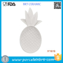 Hot Fancy White Ceramic Pineapple Food Tray